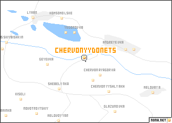 map of Chervonyy Donets