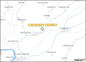 map of Chervonyy Granit