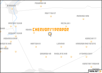 map of Chervonyy Prapor