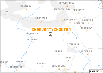 map of Chervonyy Zhovtenʼ