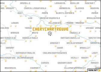 map of Chéry-Chartreuve