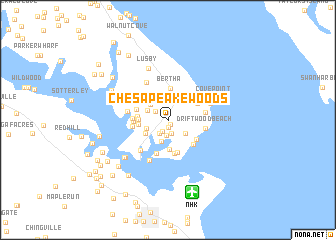 map of Chesapeake Woods