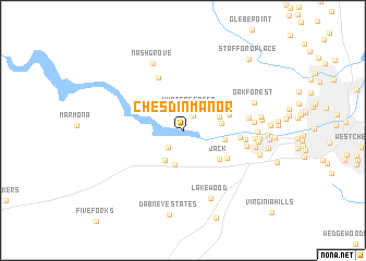 map of Chesdin Manor