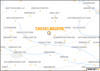 map of Cheselbourne