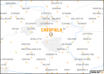 map of Chesfield