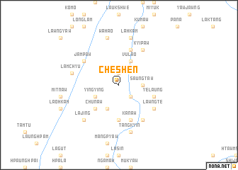 map of Cheshen