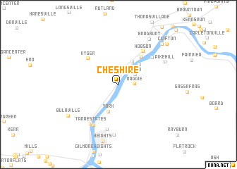 map of Cheshire