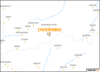 map of Cheshm Ābek