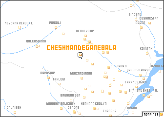 map of Cheshm Andegān-e Bālā