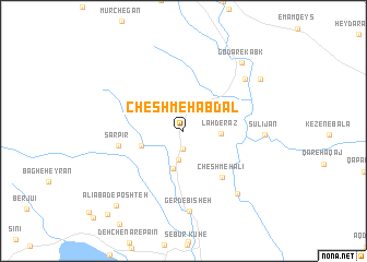 map of Cheshmeh Abdāl