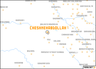 map of Cheshmeh ‘Abdollāh