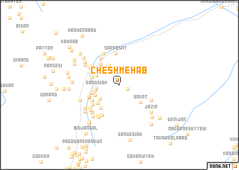 map of Cheshmeh Āb