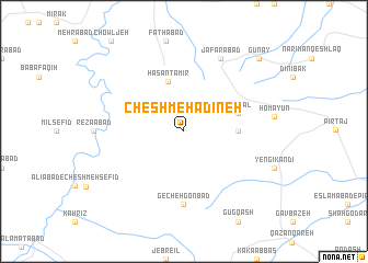 map of Cheshmeh Ādīneh