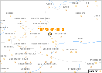 map of Cheshmeh A‘lā