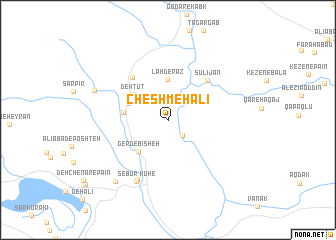 map of Cheshmeh ‘Alī