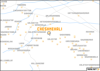 map of Cheshmeh ‘Alī