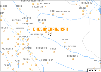 map of Cheshmeh Anjīrak