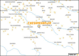 map of Cheshmeh Anjīr