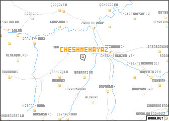 map of Cheshmeh Ayāz