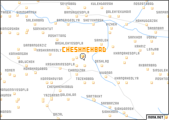 map of Cheshmeh Bād