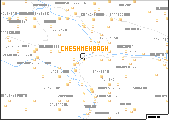 map of Cheshmeh Bāgh