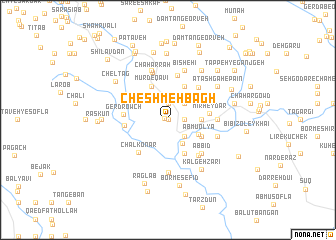 map of Cheshmeh Bāgh