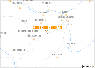 map of Cheshmeh Bahār