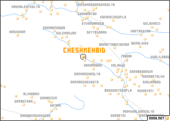 map of Cheshmeh Bīd