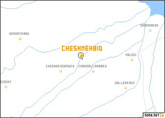 map of Cheshmeh Bīd