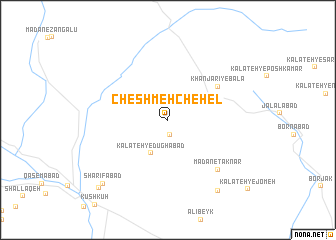 map of Cheshmeh Chehel