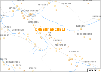 map of Cheshmeh Chelī