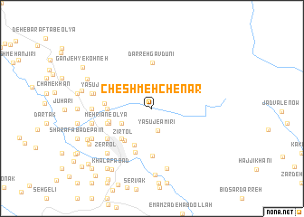 map of Cheshmeh Chenār