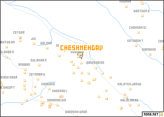 map of Cheshmeh Gāv