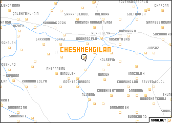 map of Cheshmeh Gīlān