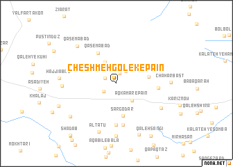 map of Cheshmeh Golek-e Pā\