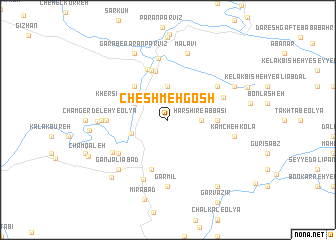 map of Cheshmeh Gosh