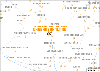 map of Cheshmeh Halang