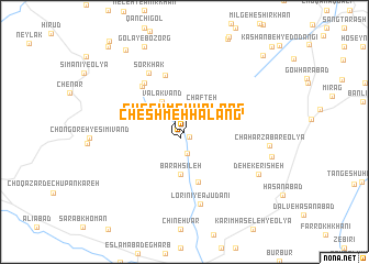 map of Cheshmeh Halang