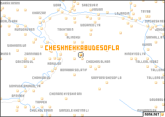 map of Cheshmeh Kabūd-e Soflá