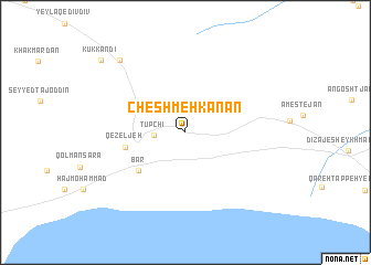 map of Cheshmeh Kanān