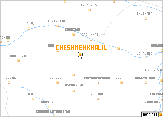 map of Cheshmeh Khalīl