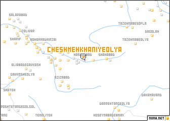map of Cheshmeh Khānī-ye ‘Olyā
