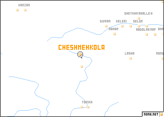 map of Cheshmeh Kolā