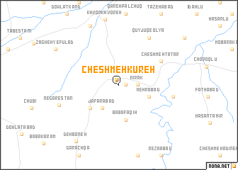 map of Cheshmeh Kūreh