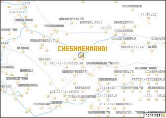 map of Cheshmeh Mahdī