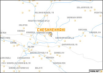 map of Cheshmeh Māhī