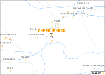 map of Cheshmeh Makī