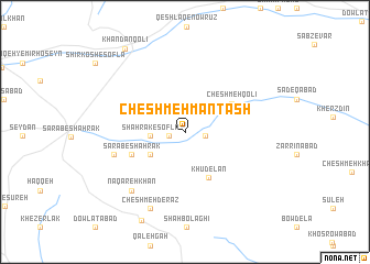 map of Cheshmeh Mantash