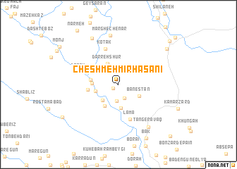 map of Cheshmeh Mīr Ḩasanī