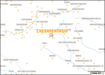 map of Cheshmeh Naşīr